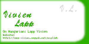 vivien lapp business card